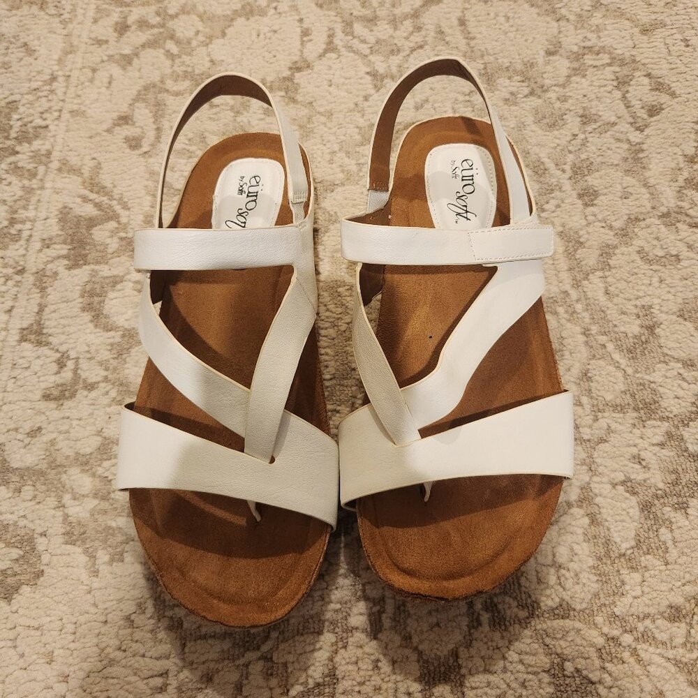 Eurosoft Gianetta Sandal White Like New size 7.5